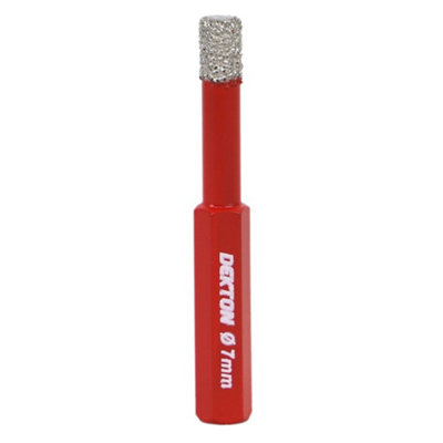 Dekton Brazed Diamond Hole Drill Tile Porcelain Marble Bit 7mm from B&Q