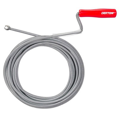 Dekton 5M Drain Waste Pipe Sink Cleaner Unblocker Spring Rod Toilet Plug from B&Q