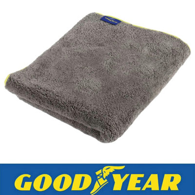 Goodyear Microfibre Car Drying Luxury Large Towel Absorbent Buffing Polish Clean from B&Q