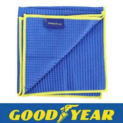 Goodyear Microfibre Car Drying Towel Absorbent Large Edgeless Detailing Cloth from B&Q