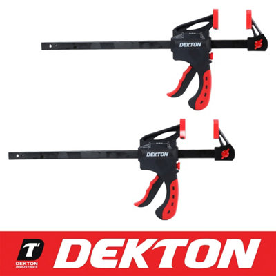 Dekton 2Pc 12" Rapid Clamp Set Quick Grip Speed Ratchet Spreader Vice Bar 300mm from B&Q
