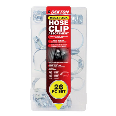 Generic Dekton Hose Clip Assortment 26 PcDh03075 from B&Q
