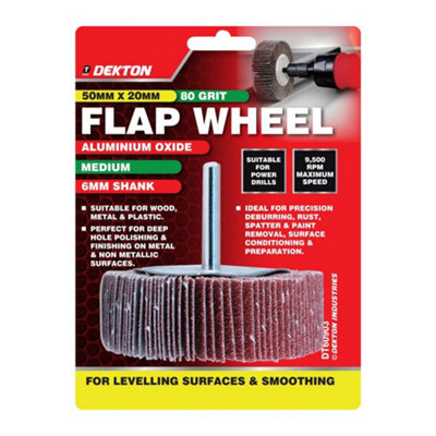 Generic Dekton 50mm Grit Flap Wheels X 20mm 80 GritDt60903 from B&Q