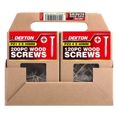 Generic Dekton 420 Pcs Wood Screws Zinc PlatedDt65930 from B&Q