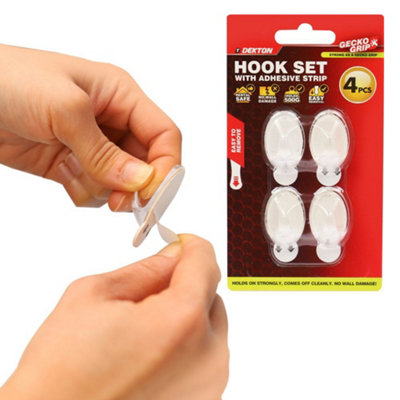 Dekton Geckogrip Hook Set 4Pc ClearDh04022 from B&Q