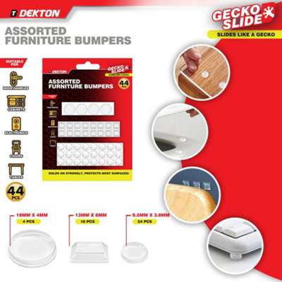 Generic Dekton Geckoslide Assorted Furniture Bumpers 44Pc ClearDh05018 from B&Q