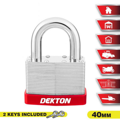 Generic Dekton 40mm Galvanized PadlockDt71072 from B&Q