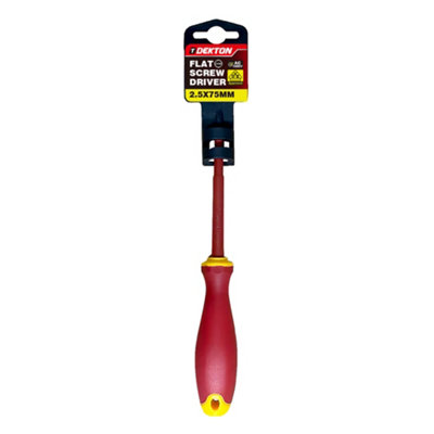 Dekton Slotted Vde Screwdriver Sl 0.4X2.5X75mmDtv40010 from B&Q