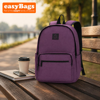 easyBags Everyday Backpack With Smart Storage And All Day Comfort Outdoor GearPurple from B&Q
