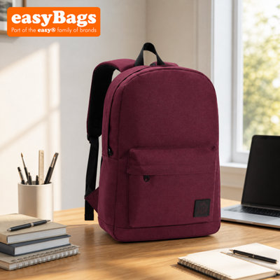 easyBags Everyday Backpack With Smart Storage And All Day Comfort Outdoor GearBurgundy from B&Q