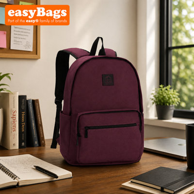 easyBags Everyday Backpack With Smart Storage And All Day Comfort Outdoor GearBurgundy from B&Q