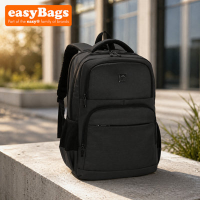 easyBags Durable Laptop Backpack With Smart Organisation And Travel-Friendly DesignBlack from B&Q