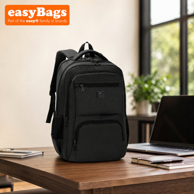 easyBags Durable Laptop Backpack With Smart Organisation And Travel-Friendly DesignBlack from B&Q