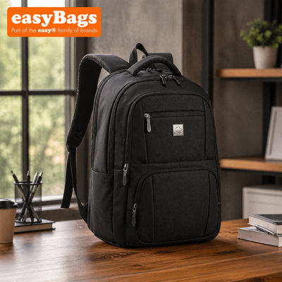 easyBags Durable Laptop Backpack With Smart Organisation And Travel-Friendly DesignBlack from B&Q