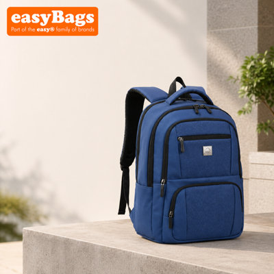 easyBags Durable Laptop Backpack With Smart Organisation And Travel-Friendly DesignNavy from B&Q