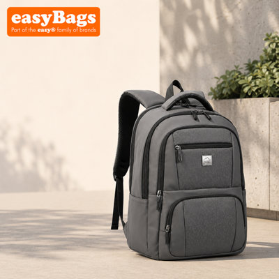 easyBags Durable Laptop Backpack With Smart Organisation And Travel-Friendly DesignGrey from B&Q