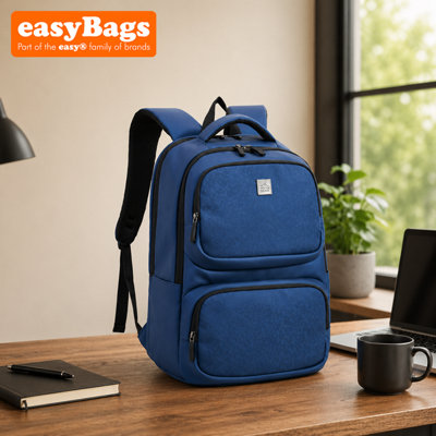 easyBags Durable Laptop Backpack With Smart Organisation And Travel-Friendly DesignNavy from B&Q