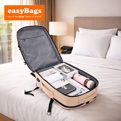 easyBags Underseat Ryanair Cabin Bag Backpack With Smart Storage And ComfortBaby Pink from B&Q