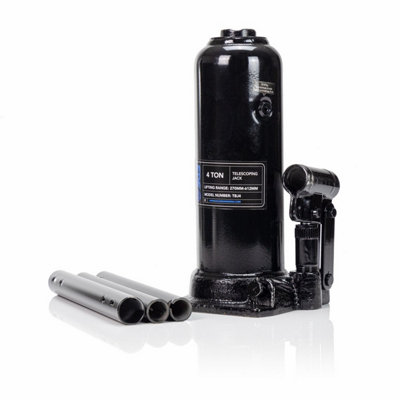 B&Q -  4 Tonne High Lift Bottle JackTelescopic Range 265-610mm345mm Stroke