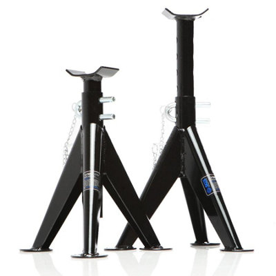 SGS Axle Stands 3 Tonne Heavy Duty Steel Pair Of 1.5t Stands, Large Sturdy Feet - Image 2