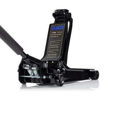 B&Q -  3 Tonne Low Profile Heavy Duty Trolley JackLong ReachRange: 98mm535mm