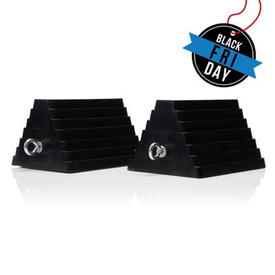 B&Q -  Extra Large Wheel ChocksHeavy Duty Pair For Van / 4X4 / Truck / Motorhome
