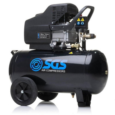B&Q -  50 Litre Direct Drive Air Compressor9.6Cfm  2.5Hp With Twin Air Outlets