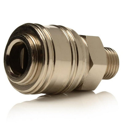 B&Q -  Air Hose Coupler ConnectorFemale Qrc To 1/4 Bspm For Air Compressor