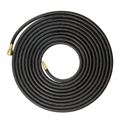 B&Q -  8mm Rubber Air Compressor Air Hose W/ Euro Quick Release Couplers10M Long