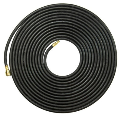 Sgs 8Mm Diam. Rubber Air Hose W/ Quick Couplers, Length:, For Air Compressor 15M
