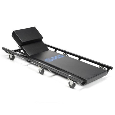 Sgs Folding Headrest Professional Mechanics Car Creeper, Foam Padded & Wheels Size 6