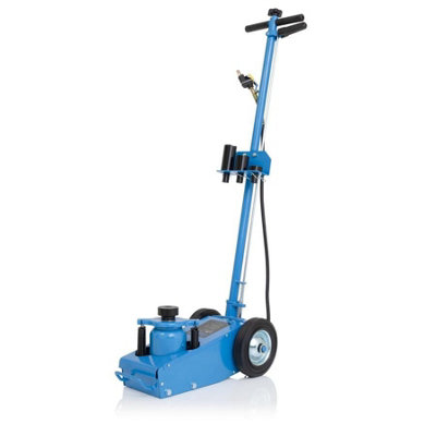 B&Q -  22 Tonne Professional Pneumatic Air Service Trolley Jack W/ Height Adaptors