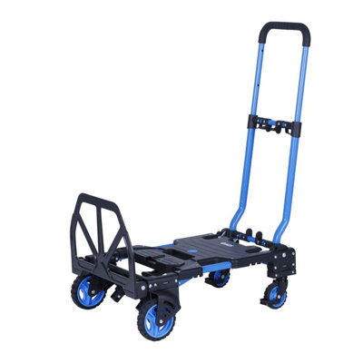 Sgs 2-In-1 Folding Sack Truck & Platform Trolley Steel Frame Load:70kg Or 137Kg