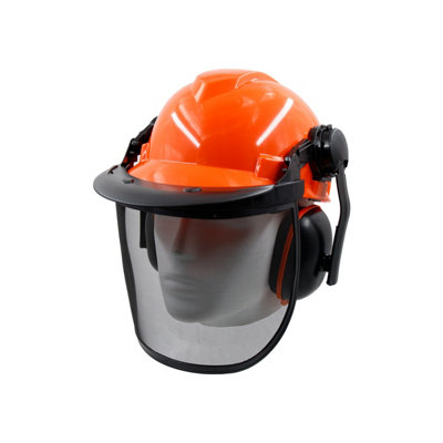 Sgs Protective Helmet W/ Face Shield & Ear Defenders For Landscaper Or Gardener from B&Q