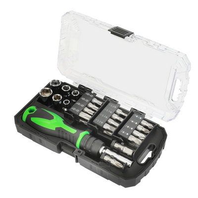 Rikä Rika 33-Piece Professional 1/4In Drive Screwdriver And Adapter Set from B&Q