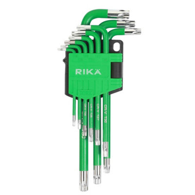 Rikä 9Pc Crv Metric Long Ball-End Hex Key SetLong Arm Ballpoint Hex Keys For Trade And Diy from B&Q