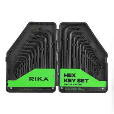 Rikä 30Pc Metric And Imperial Hex Key SetMixed Sizes For TradeWorkshop And Diy Use from B&Q