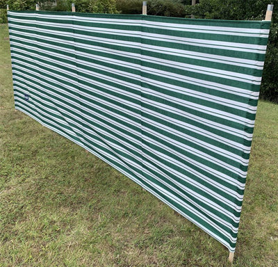 B&Q -  Prestige 5 Pole (345Cm) Wooden Windbreak Metal Tipped