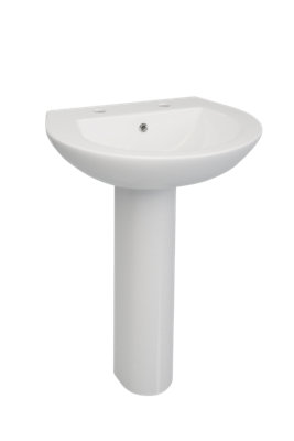 Hapi Bathrooms by Lecico Hapi Bathrooms 45Cm Basin With Pedestal from B&Q