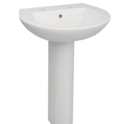 Hapi Bathrooms by Lecico Hapi Bathrooms 55Cm Basin With Pedestal from B&Q