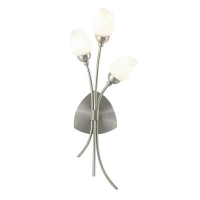 Luminosa Lighting Luminosa Rimini Wall Lamp 3 Light G9 Satin Chrome from B&Q