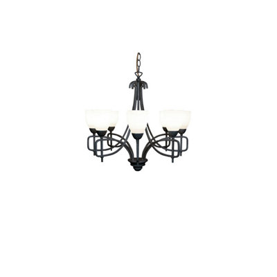 Luminosa Lighting Luminosa San Marino Pendant 8 Light E14 Tex/pewter from B&Q