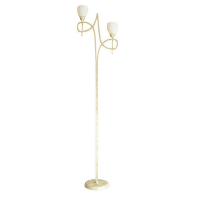 Luminosa Lighting Luminosa San Marino Floor Lamp In-Line Switch 2 Light E14 Cream/french Gold from B&Q