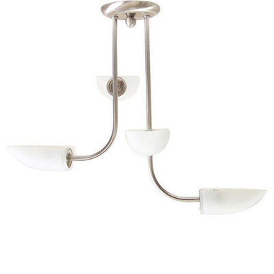 Luminosa Lighting Luminosa Udine Semi Flush 4 Light G9 Satin Chrome from B&Q