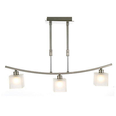 Luminosa Lighting Luminosa Pila 3 Light G9 Pendant G9 Satin Nickel from B&Q