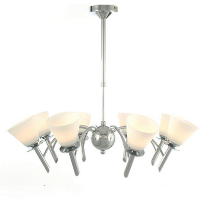 Luminosa Lighting Luminosa Kristina Pendant 8 Light G9 Polished Chrome from B&Q