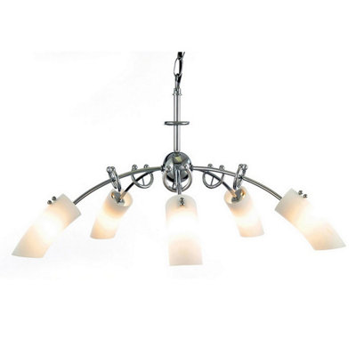 Luminosa Lighting Luminosa Lucia Pendant 5 Light G9 Polished Chrome from B&Q