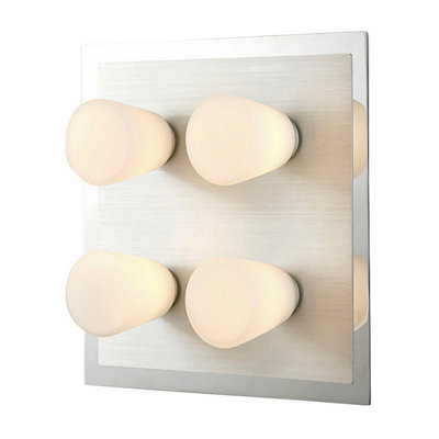 Luminosa Lighting Luminosa Ip44 Cone Flush Ceiling 4 Light G9 Polished Chrome & Aluminium from B&Q