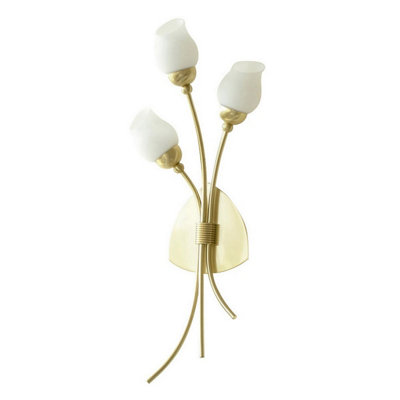 Luminosa Lighting Luminosa Rimini Wall Lamp 3 Light G9 Satin Brass from B&Q