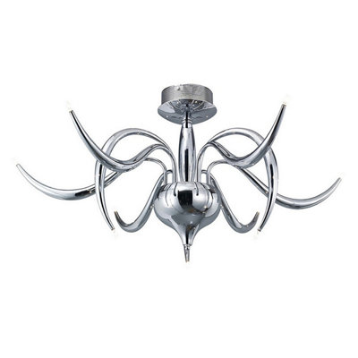Luminosa Lighting Luminosa Llamas Ceiling 9 Light G4 Polished ChromeNot Led/cfl Compatible from B&Q